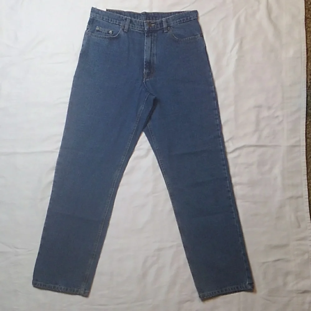 Full Blue Classic Fit Straight Cotton Denim Blue Jeans NWT 34 X 32